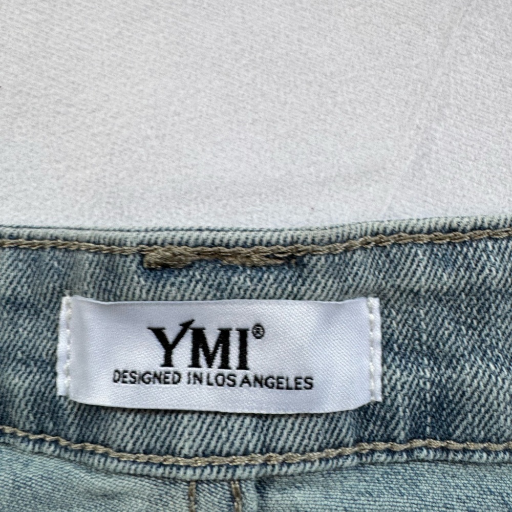 YMI Women’s Blue Denim Mini Cargo Skirt size 28 - Picture 8 of 10
